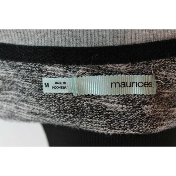 Maurices Tunic Sweater size M New York London Zipper Shoulders Lightweight Gray - Picture 4 of 4